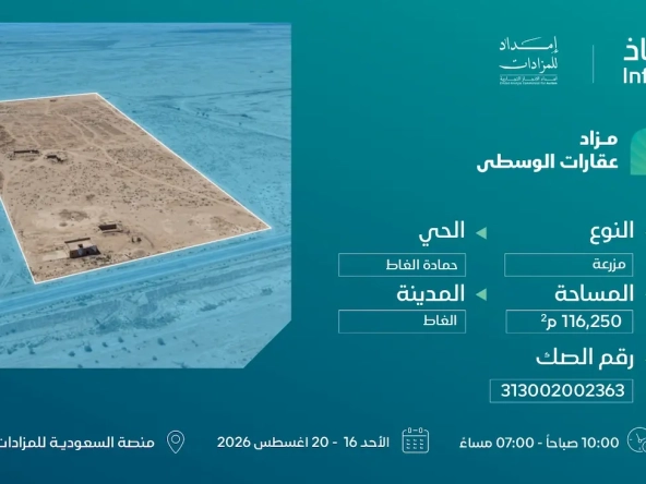 مزاد عقارات الوسطى