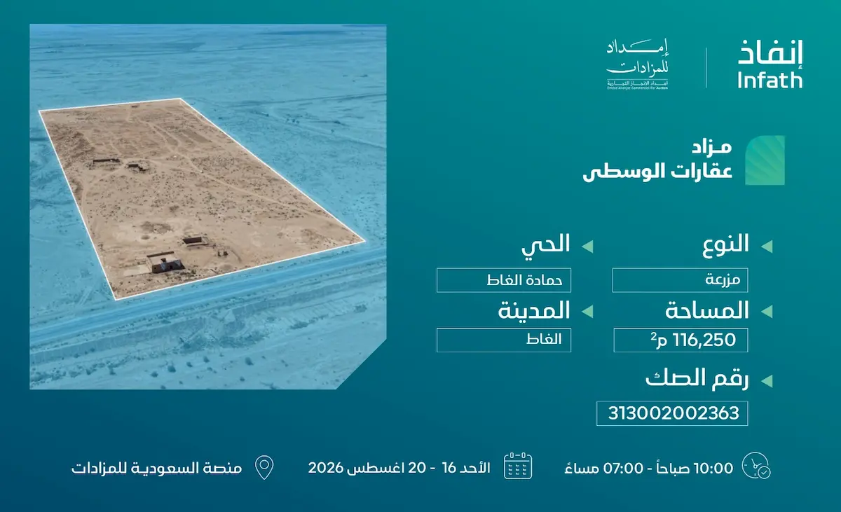 مزاد عقارات الوسطى